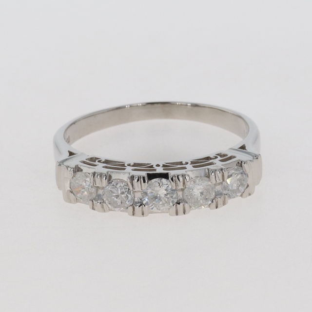 素敵な メレダイヤ デザインリング 22号 Pt900 【中古】 リング(指輪