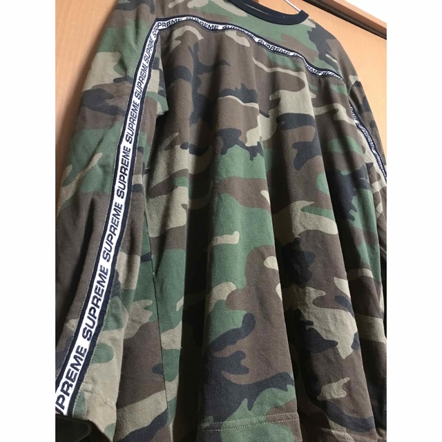 SUPREME ロンT カモ柄 XL 袖ロゴ - Tシャツ/カットソー(七分/長袖)