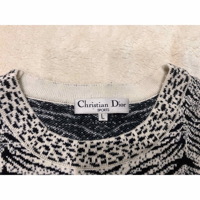 Christian Dior(クリスチャンディオール)のChristian Dior sports ウール シルク混 ゼブラ柄 レディースのトップス(ニット/セーター)の商品写真