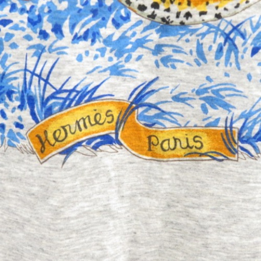 Hermes(エルメス)の極美品 HERMES エルメス GUEPARDS チーター　ストール ショール コットン ライトグレー【中古】 レディースのファッション小物(マフラー/ショール)の商品写真