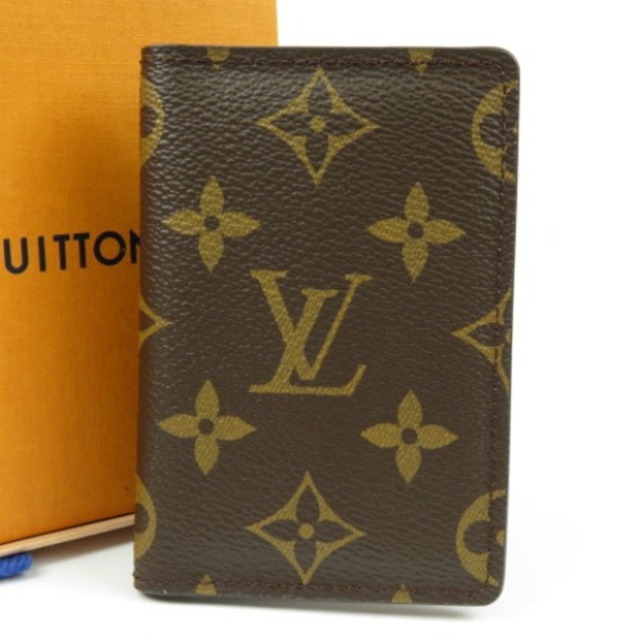 未使用品 LOUIS VUITTON ルイヴィトン オーガナイザードゥポッシュ 現行 定期入れ パスケース  モノグラム カードケース PVC ブラウン メンズ