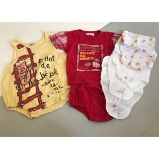 ベベ(BeBe)のまとめ売り　bebe ノースリーブ  ロンパース　Tシャツ　ヴィンテージ(ロンパース)