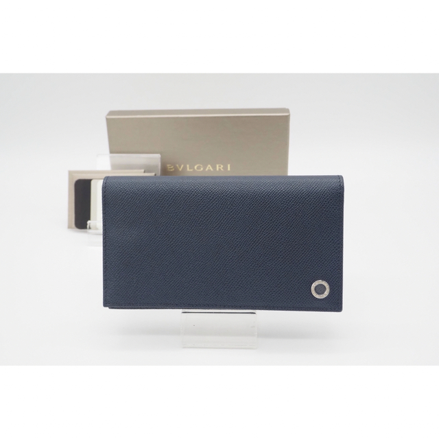 BVLGARI 二つ折り長財布 ブルガリ ブルガリ マン ブルー メンズ 未使用