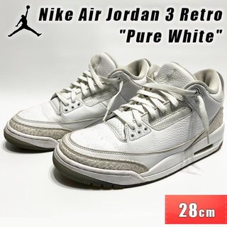 ジョーダン(Jordan Brand（NIKE）)のNike Air Jordan 3 Retro "Pure White" 28(スニーカー)