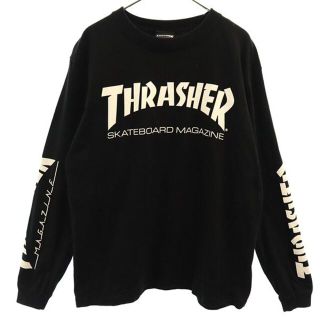 スラッシャー(THRASHER)のスラッシャー プリント 長袖 Tシャツ M ブラック THRASHER ストリート　スケート メンズ 【中古】  【230223】(Tシャツ/カットソー(半袖/袖なし))