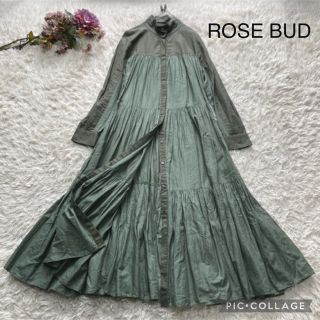 ローズバッド(ROSE BUD)のローズバッド　ROSE BUD  スタンドカラープリーツワンピース(ロングワンピース/マキシワンピース)