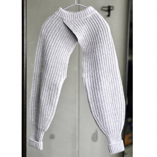 hyke / ribbed sleeves ニット　グレー