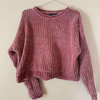 ザラ(ZARA)のZARA ニット　くすみピンク(ニット/セーター)