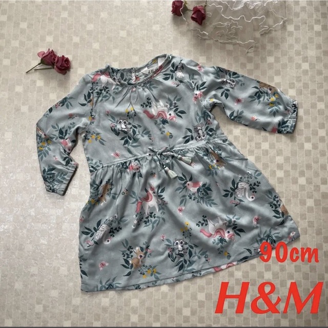 H&M(エイチアンドエム)の☀︎H&M 90cmユニコーンワンピース キッズ/ベビー/マタニティのキッズ服女の子用(90cm~)(ワンピース)の商品写真