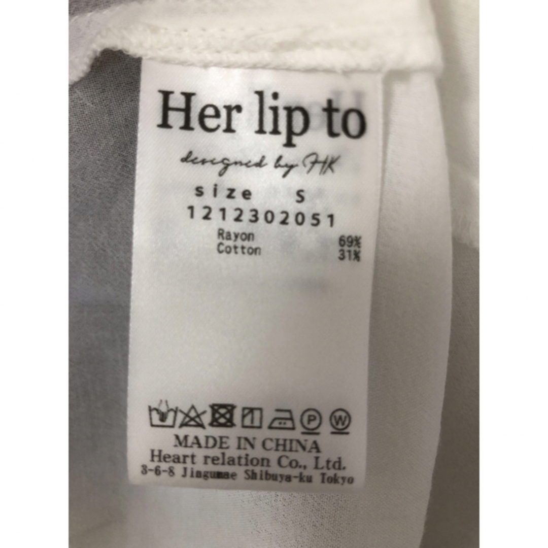 Her lip to - 【herlipto】Cotton-blend Voile Sheer Shirtの通販 by ...