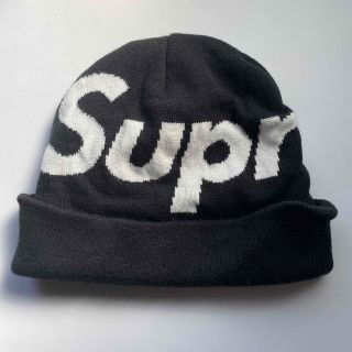 シュプリーム(Supreme)の22AW Big Logo Beanie ビッグロゴ ビーニー ブラック(ニット帽/ビーニー)