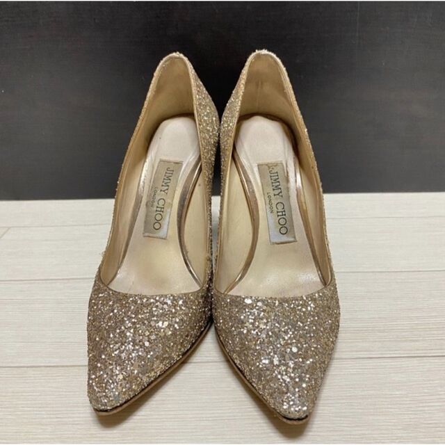 JIMMY CHOO ROWY100 グリッターパンプス - ハイヒール/パンプス