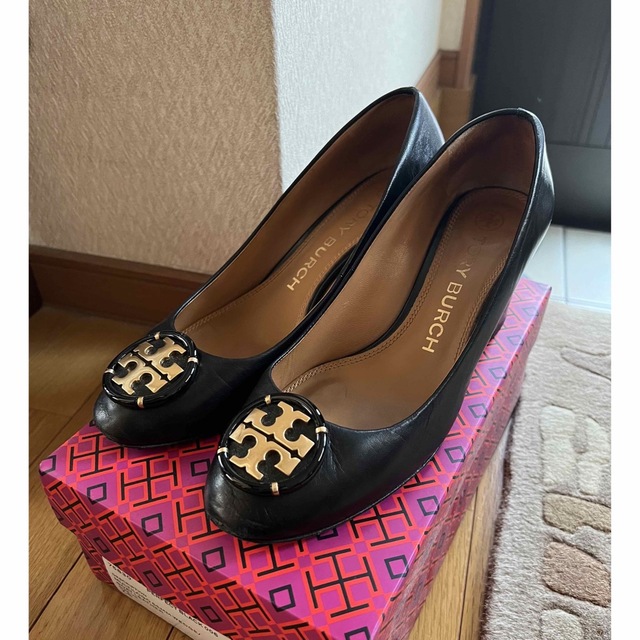 未使用】ToryBurch トリーバーチ パンプス ウェッジソール ベージュ-