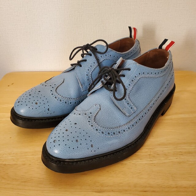 THOM BROWNE ウイングチップ レザー シューズ