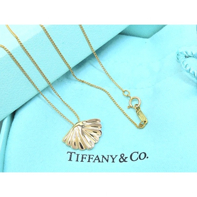 TIFFANY&Co ティファニー 750 シェルモチーフ ネックレス ゴールド-