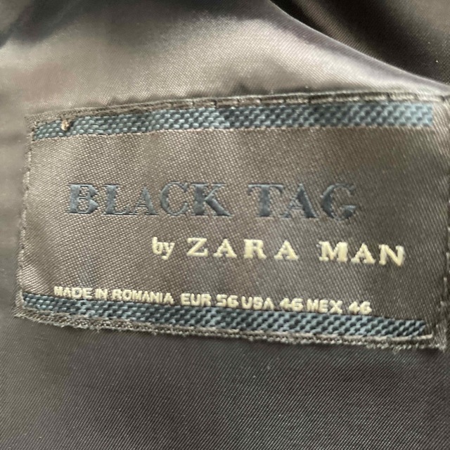 ZARA(ザラ)のザラZARA ジャケット　黒色　ブラックサイズ46  一度のみ着用　大きめ　 メンズのスーツ(スーツジャケット)の商品写真