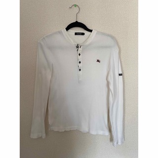 バーバリーブラックレーベル(BURBERRY BLACK LABEL)のバーバリー ブラックレーベル 長袖 Tシャツ 白 サイズ2(Tシャツ/カットソー(七分/長袖))