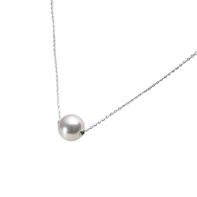 パール ネックレス 8.0mm アコヤ真珠 パールペンダント ホワイトピンク