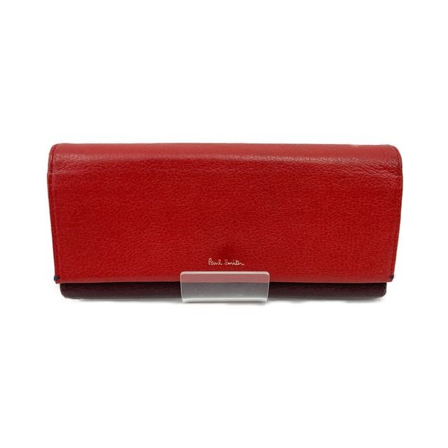 〇〇Paul Smith ポールスミス レザー 長財布 レッド x ブラウン - 財布