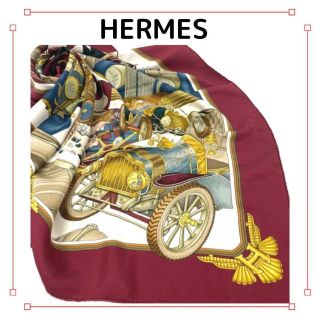 Hermes - エルメス HERMES カレ90 automobike オートモービル スカーフ