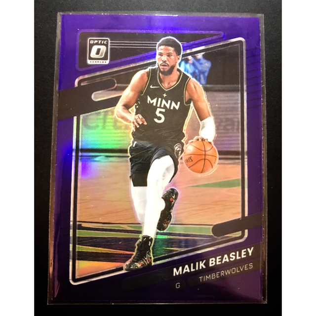  NBA カード Malik Beasley optic purple
