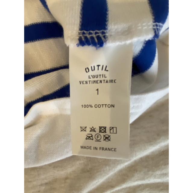 outil ウティ バスクシャツ パネルボーダー ブルー サイズ1 メンズのトップス(Tシャツ/カットソー(七分/長袖))の商品写真