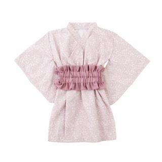 スリーコインズ(3COINS)の【美品】スリーコインズ ひな祭り 着物 80-90size ピンク(和服/着物)