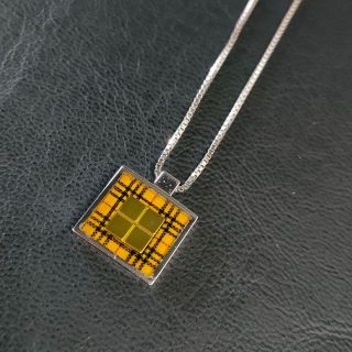 【美品】Burberry バーバリー ネックレス ノヴァチェック シルバー