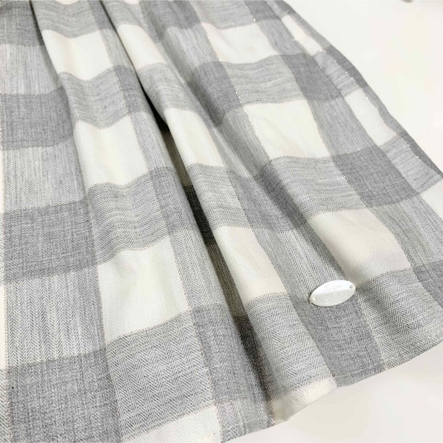新品 タルティーヌエショコラ ラメブロックチェックワンピース♡100センチ