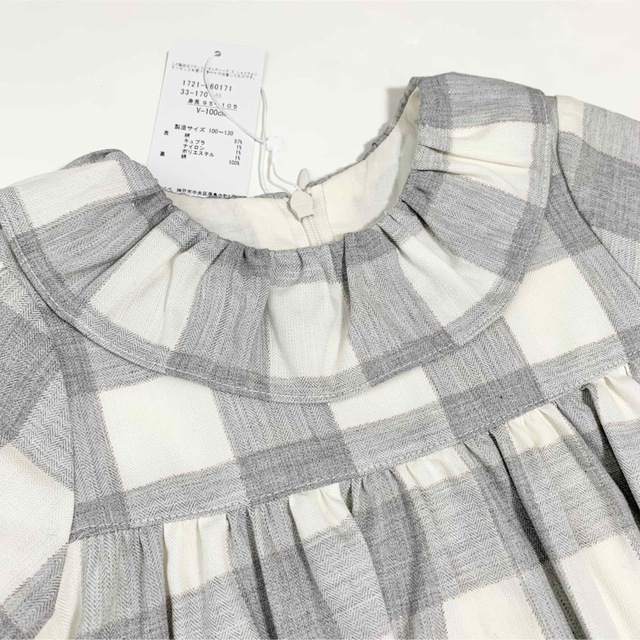 新品 タルティーヌエショコラ ラメブロックチェックワンピース♡100センチ