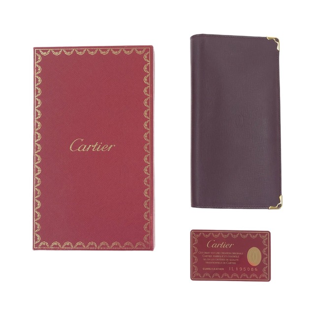 Cartier(カルティエ)の〇〇Cartier カルティエ マストライン 二つ折り長財布 L3000168 レッド ハンドメイドのファッション小物(財布)の商品写真