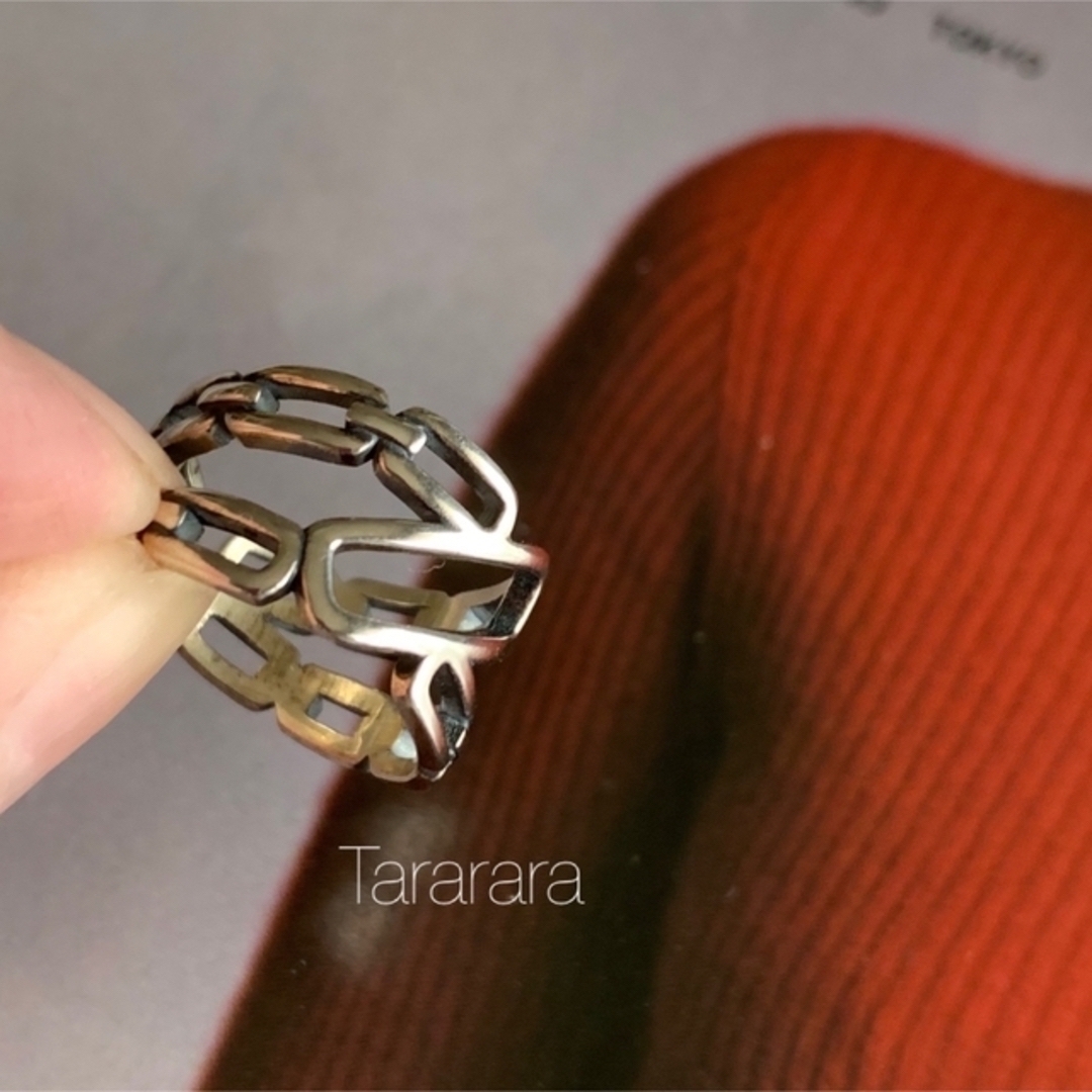 ☆なお☆ 様♡  ラスト1点‼️●silver925 Wchain ring● レディースのアクセサリー(リング(指輪))の商品写真