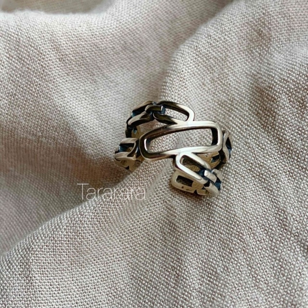 ☆なお☆ 様♡  ラスト1点‼️●silver925 Wchain ring● レディースのアクセサリー(リング(指輪))の商品写真