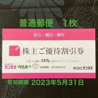 スノーピーク(Snow Peak)のカンセキ優待割引券  有効期限2023/05/31    1枚(その他)