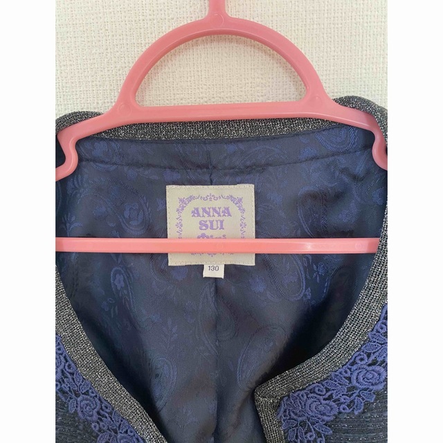 ANNA SUI mini(アナスイミニ)の入学式ワンピース＆ジャケットセット　130 キッズ/ベビー/マタニティのキッズ服女の子用(90cm~)(ドレス/フォーマル)の商品写真