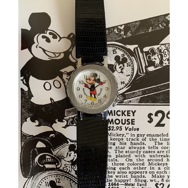 BRADLEY ミッキーマウス 首振りウォッチ 手巻時計