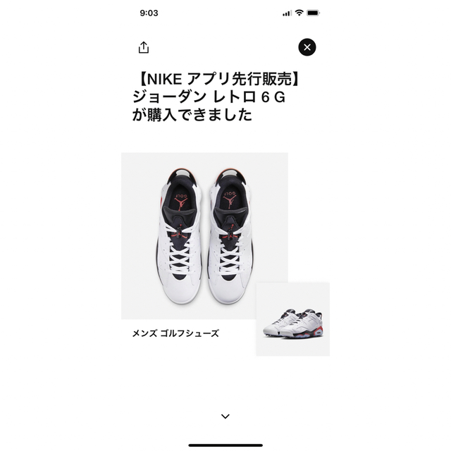 Jordan Brand（NIKE）(ジョーダン)のナイキ エアジョーダン6 ロー ゴルフ  ホワイト インフラレッド メンズの靴/シューズ(スニーカー)の商品写真