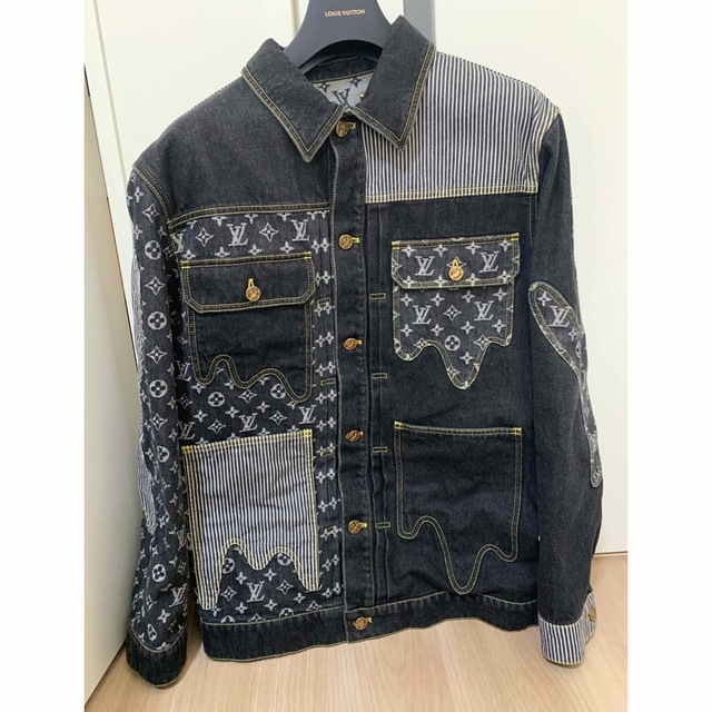 Louis Vuitton Monogram Crazy Denim Workwear Jacket (1A9K65)