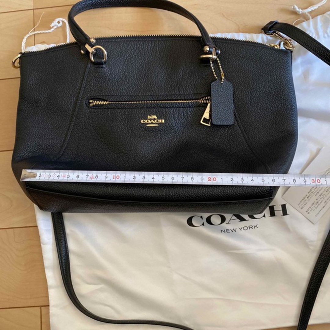 COACH(コーチ)の coach コーチ ブラック 2way ハンドバッグ ショルダー付き 黒 レディースのバッグ(ハンドバッグ)の商品写真