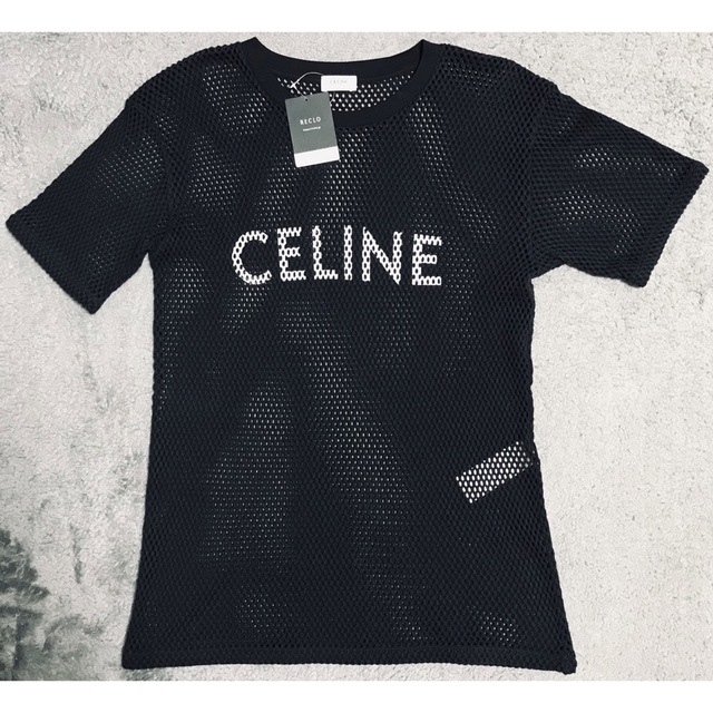 CELINE ルーズメッシュロゴtシャツ