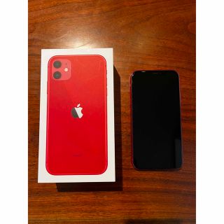 iPhone11 64GB レッド simフリー 付属品付き