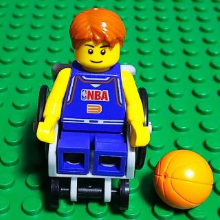Lego - レゴ ミニフィグ 車椅子バスケ選手 青 オリジナル 激レアの