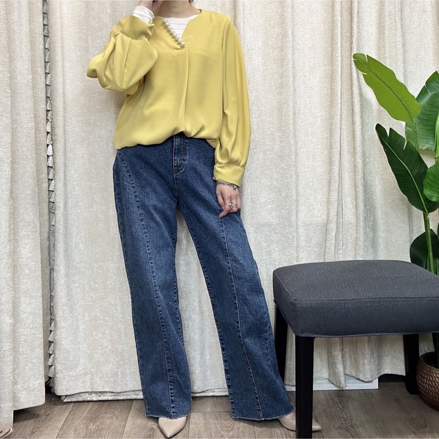 ROBE - 《SALE》《Bluefronce/ブルーフロンス》パール襟ブラウス