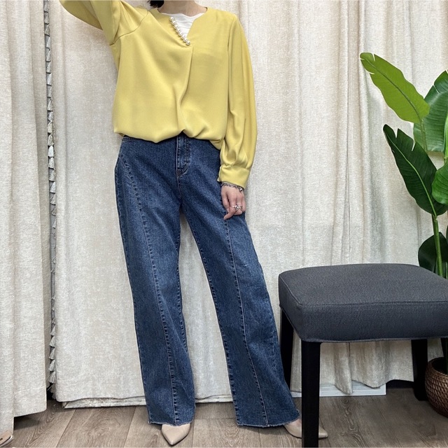ROBE - 《SALE》《Bluefronce/ブルーフロンス》パール襟ブラウス