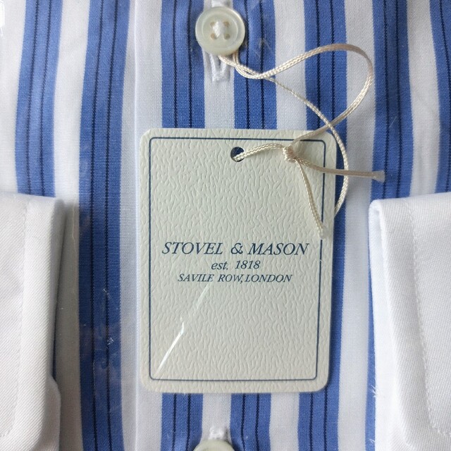 Savile Row(セヴィルロウ)の新品 未使用 タグ付 STOVEL&MASON ワイシャツ 長袖 M 綿100% メンズのトップス(シャツ)の商品写真