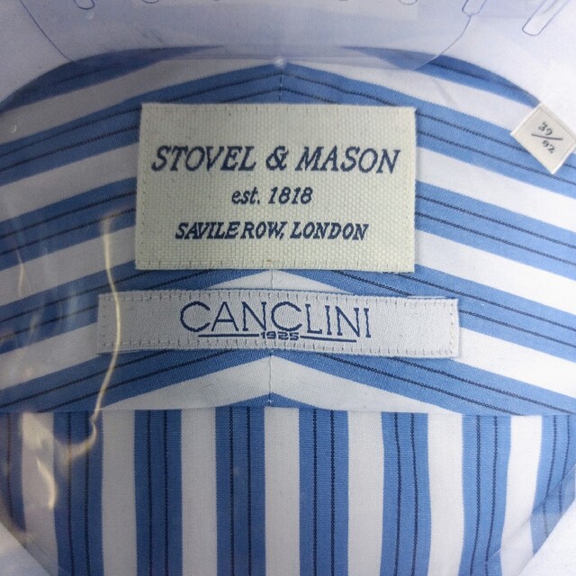 Savile Row(セヴィルロウ)の新品 未使用 タグ付 STOVEL&MASON ワイシャツ 長袖 M 綿100% メンズのトップス(シャツ)の商品写真