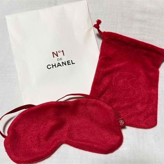 シャネル(CHANEL)のCHANEL シャネル ノベルティ アイマスク 巾着 カメリア 新品未使用♪(ポーチ)