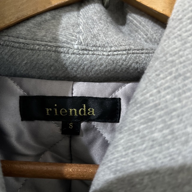 rienda(リエンダ)のrienda コート　グレー　S レディースのジャケット/アウター(ロングコート)の商品写真