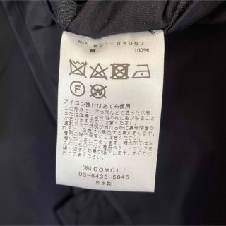 COMOLI - COMOLI コモリ シルク100%フーデッドコート 定価14万円の通販