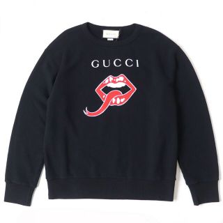 グッチ(Gucci)の未使用品△正規品 19SS GUCCI グッチ 475532 XJAOI マウスロゴ プリント クルーネック スウェット トレーナー ブラック S メンズ 伊製(スウェット)